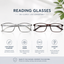 Blue Light Blocking Reading Glasses for Men & Women – Professional Computer Readers with Spring Hinges for Eye Comfort and Clarity