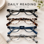 EYEURL Half Frame Reading Glasses men-4 Pack Blue Light Blocking Glasses Fashion Rimless Computer Readers for men