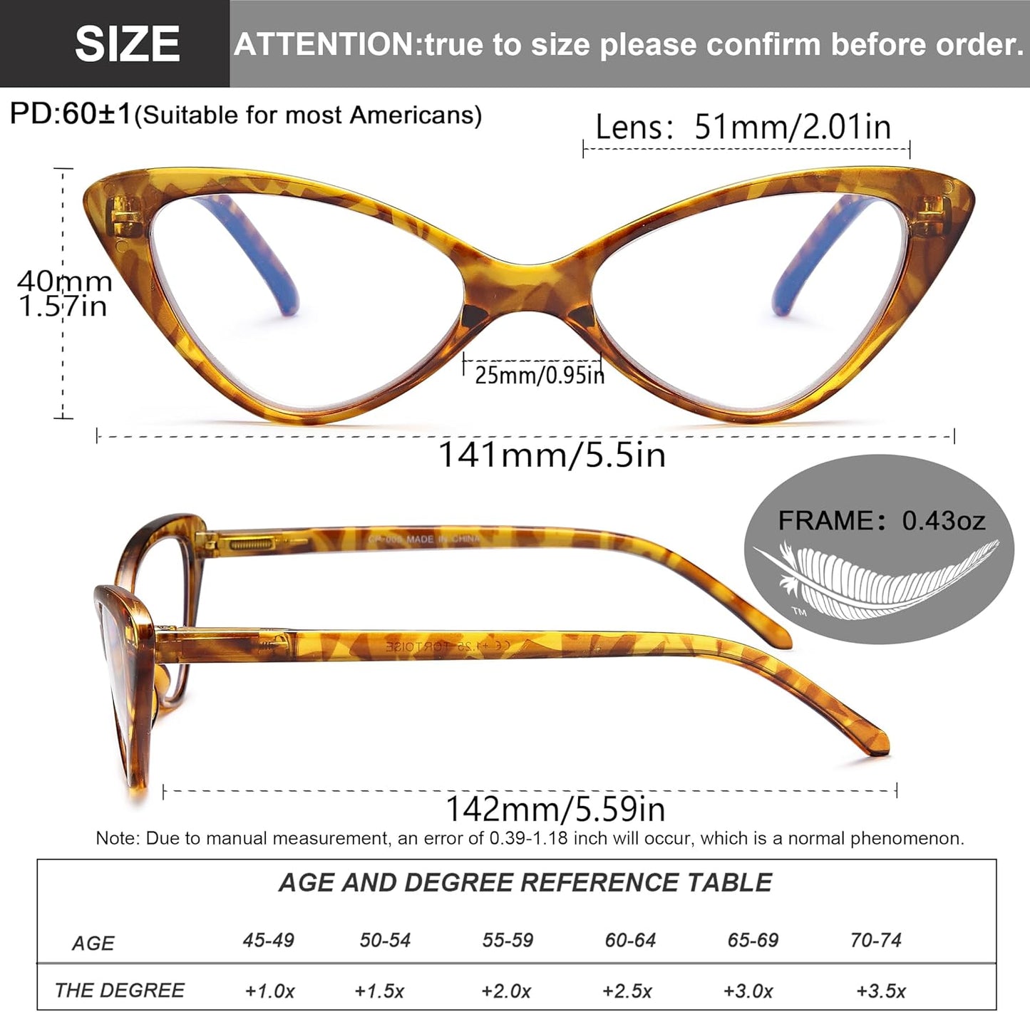 EYEURL 4-Pack Cat Eye Reading Glasses for Women - Blue Light Blocking Computer Readers, Anti-Glare UV Ray Filter Eyeglasses, Fashionable & Comfortable