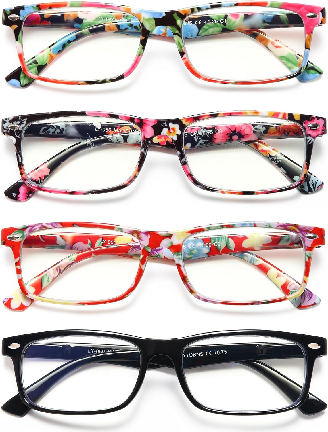 Stylish Reading Glasses for Women, Blue Light Blocking Readers, Ladies Eyeglasses, Fashion Computer Eye Glasses, Cheaters