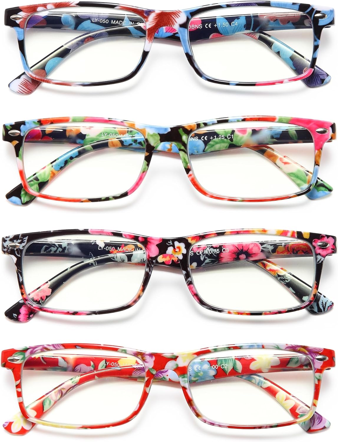 Stylish Reading Glasses for Women, Blue Light Blocking Readers, Ladies Eyeglasses, Fashion Computer Eye Glasses, Cheaters