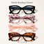EYEURL Cat Eye Reading Glasses for Women Oversized Blue Light Blocking Readers Fashion Oprah Style Eyeglasses