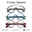 Unisex Retro Round Reading Glasses – Fashion Color Frame Blue Light Blocking Readers, Spring Hinges for Comfort and Eye Protection