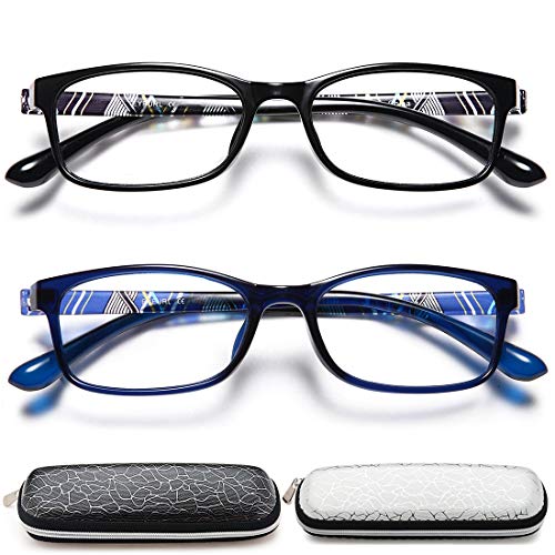 EYEURL Reading Glasses Womens Blue Light Blocking - 2 Pairs Ladies Computer Readers +1.25 Lightweight Colorful Eyeglass