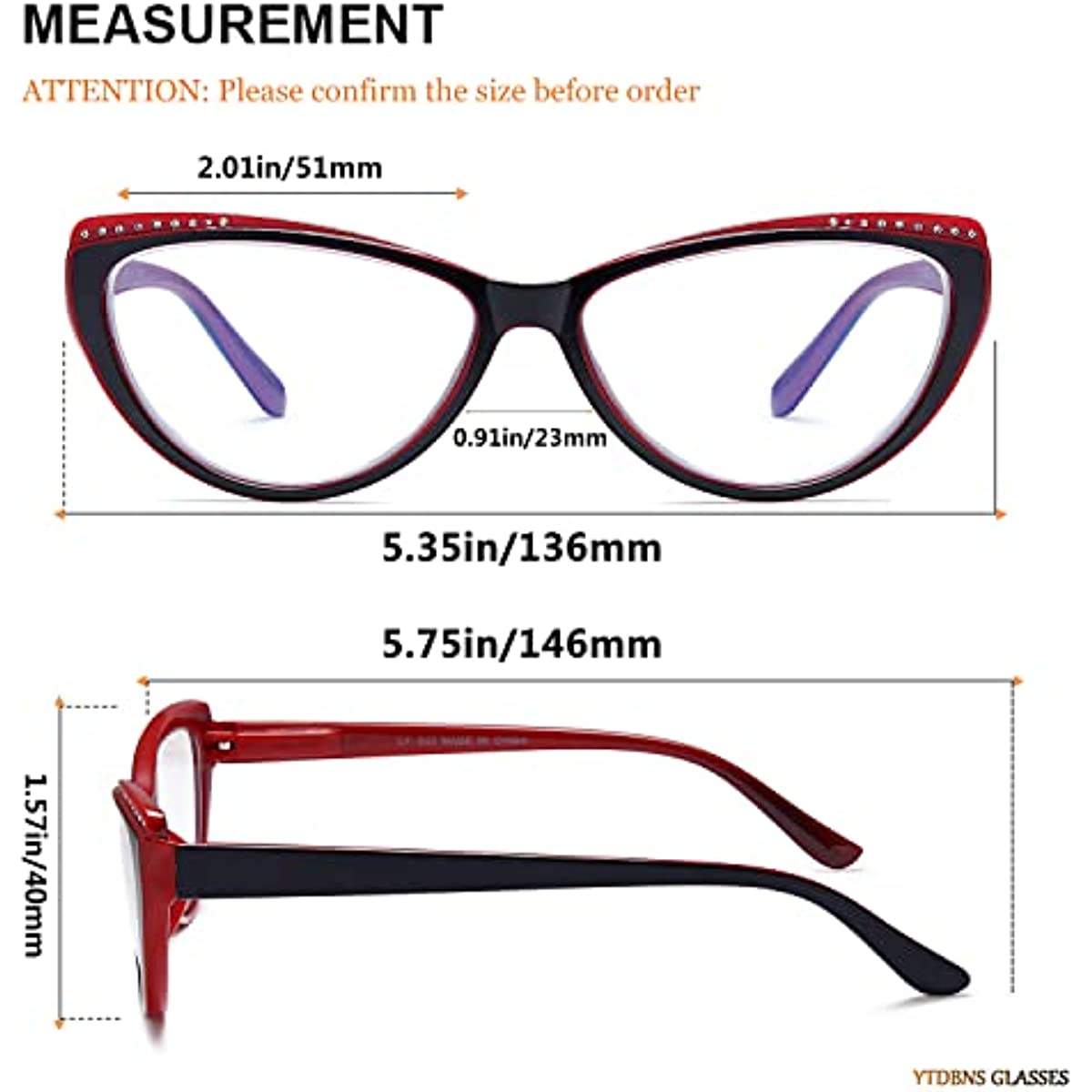 YTDBNS Blue Light Blocking Reading Glasses for Women - 3 Pack, Lightweight Cat Eye Readers with Spring Hinges, Fashion Designer Glasses, 1.5 Magnification