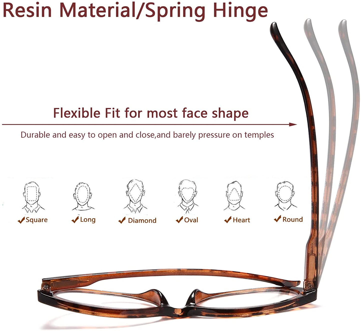 EYEURL 4 Pack Cat Eye Reading Glasses for Women, Blue Light Blocking Readers Lightweight Spring Hinge Fashion Eyeglasses