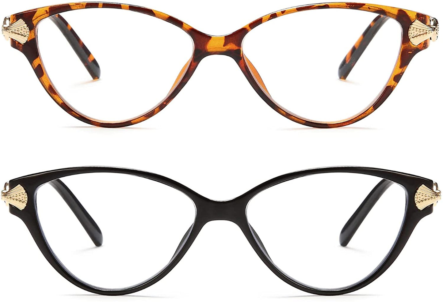 YTDBNS Reading Glasses Blue Light Blocking - 3 Pack Lightweight Readers Cat Eye Designer Eyeglasses for Women