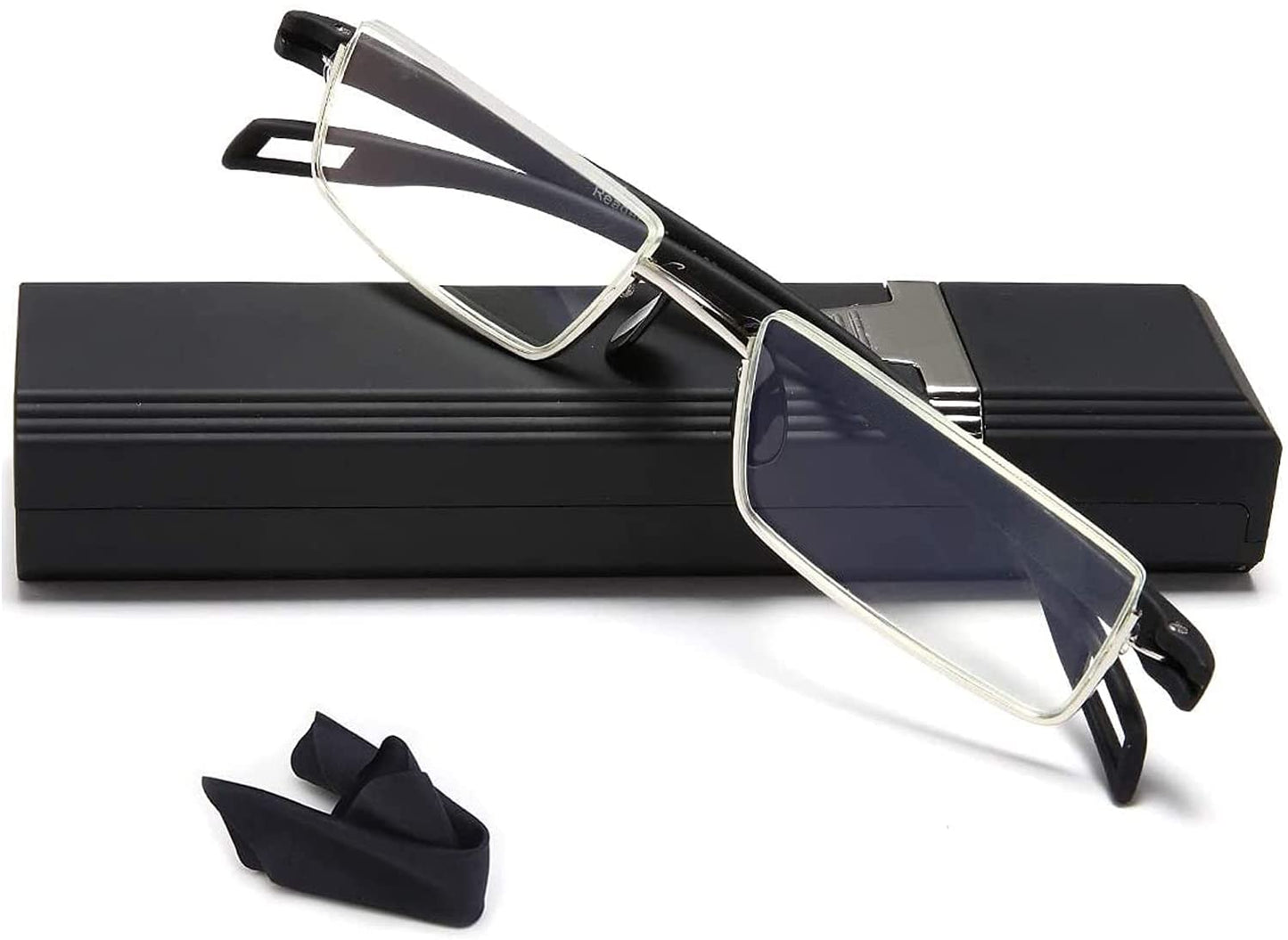 Reading Glasses Half Moon Frame Computer Readers for Men and Women Anti Glare Lightweight Quality Thin Optics Eyeglass