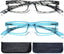 EYEURL Reading Glasses Neck Hanging 2 Pairs Blue Light Blocking Glasses for Men and Women 1.5xx