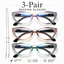 EYEURL Cat Eye Reading Glasses for Women – 3 Pack Blue Light Blocking Computer Readers with Spring Hinges, Lightweight Anti-Glare Eyeglasses