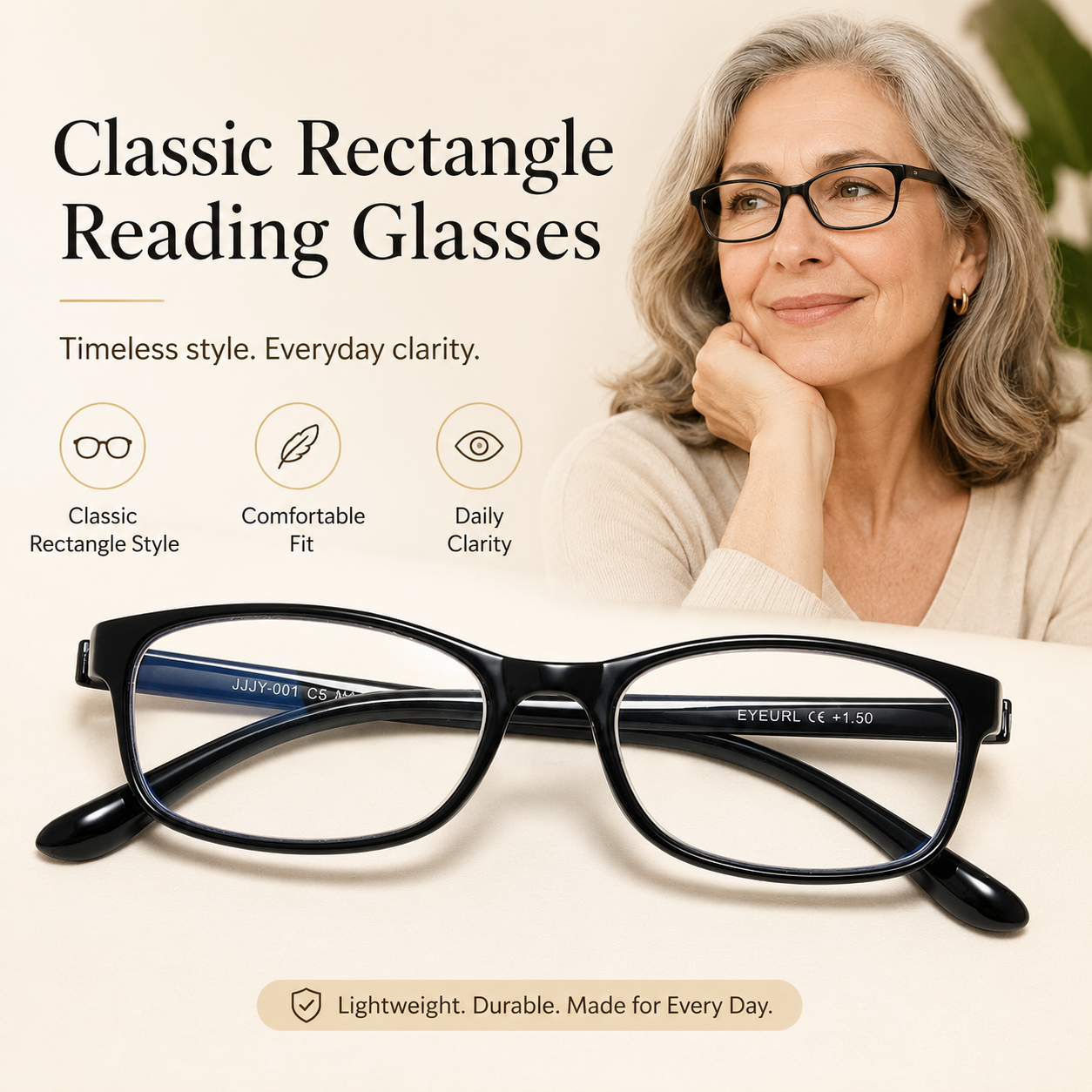 EYEURL Lightweight Reading Glasses for Women – 2 Pack Blue Light Blocking TR90 Frame Readers for Work and Daily Use