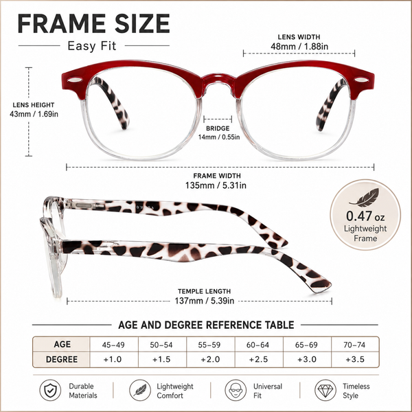 EYEURL Round Reading Glasses for Women – 4 Pack Stylish Blue Light Blocking Readers, Retro Round Computer Eyeglasses for Work and Home