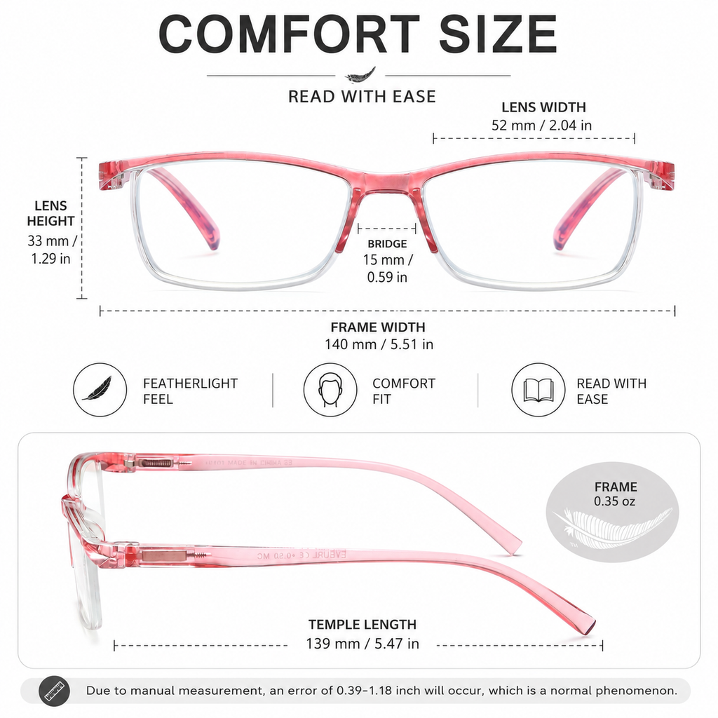 EYEURL 4-Pack Half Frame Blue Light Reading Glasses for Men Rectangle Semi Rimless Readers for Women Spring Hinge Eyeglasses