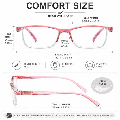 EYEURL 4-Pack Half Frame Blue Light Reading Glasses for Men Rectangle Semi Rimless Readers for Women Spring Hinge Eyeglasses