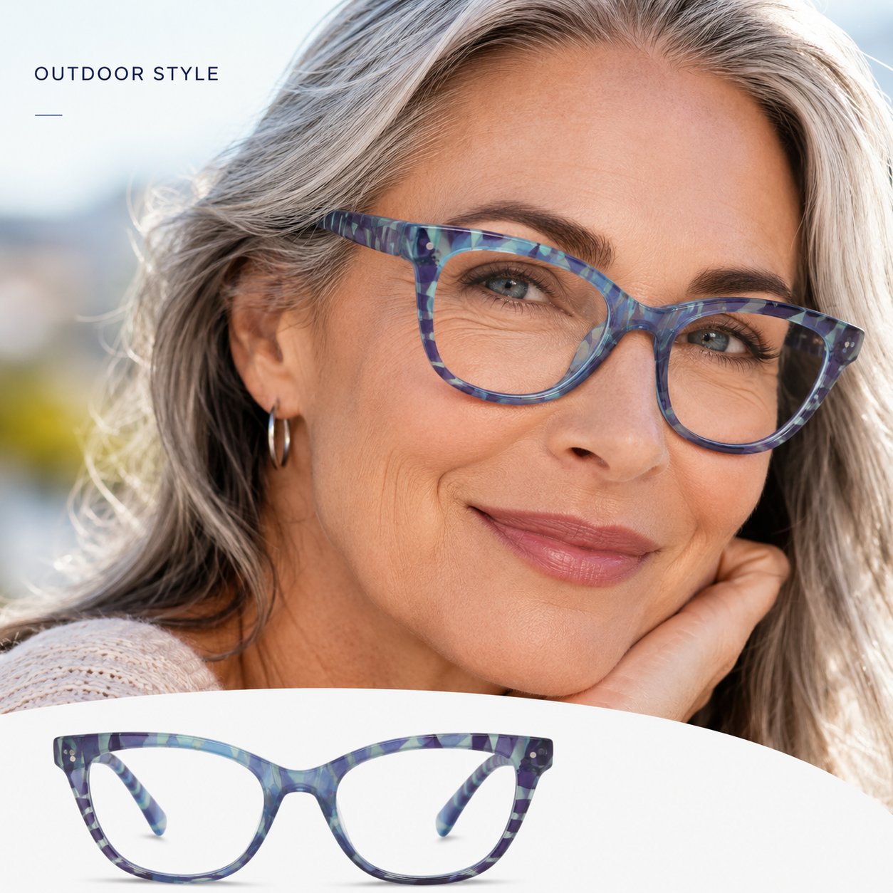 EYEURL Cat Eye Reading Glasses for Women Fashion Blue Light Blocking Glasses Colorful Computer Readers for Women Secondary image