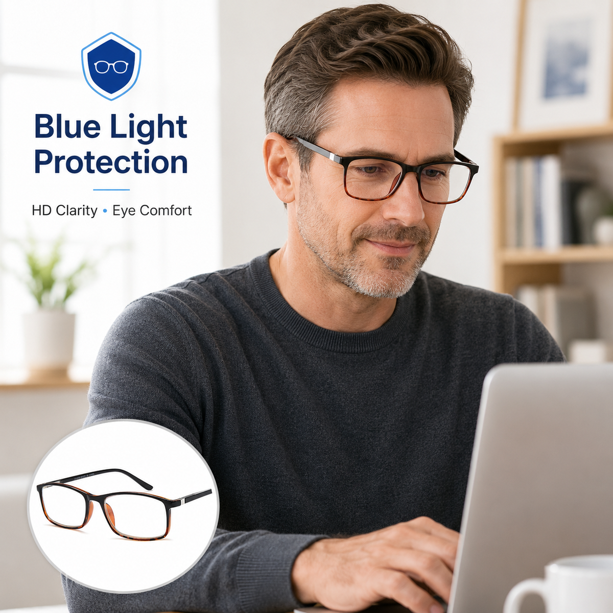 Classic Blue-Light Readers for Men & Women – Leopard - product photo 7