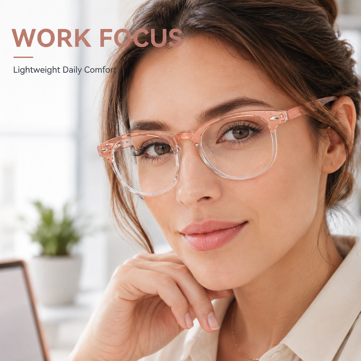 4-Pack Vintage Round Blue-Light Readers for Women – Clear - product photo 6