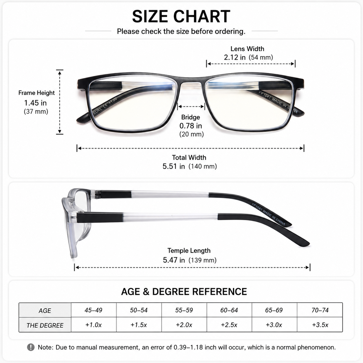 EYEURL 4 Pack Reading Glasses for Men and Women - Blue Light Blocking Readers with Spring Hinges+1.75