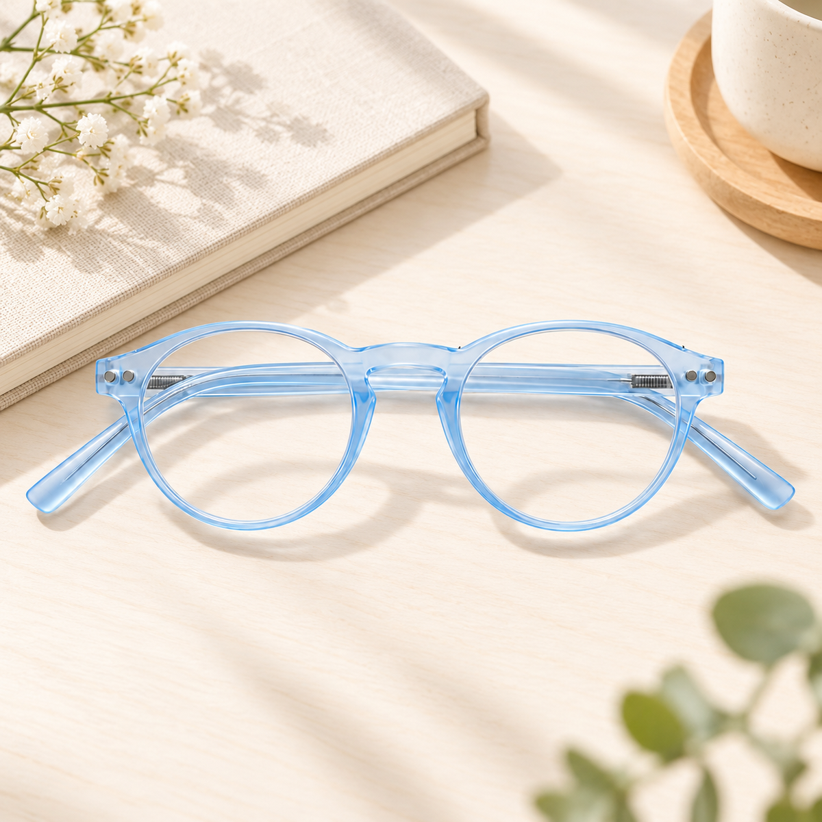 5-Pack Round Blue-Light Readers for Men & Women