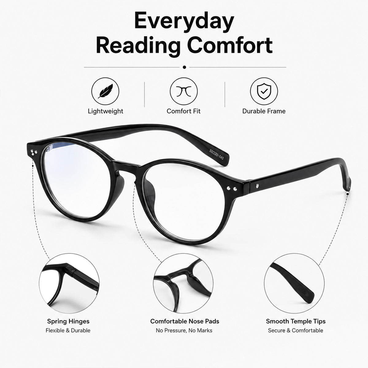 4-Pack Round Blue-Light Readers for Men & Women - product photo 8