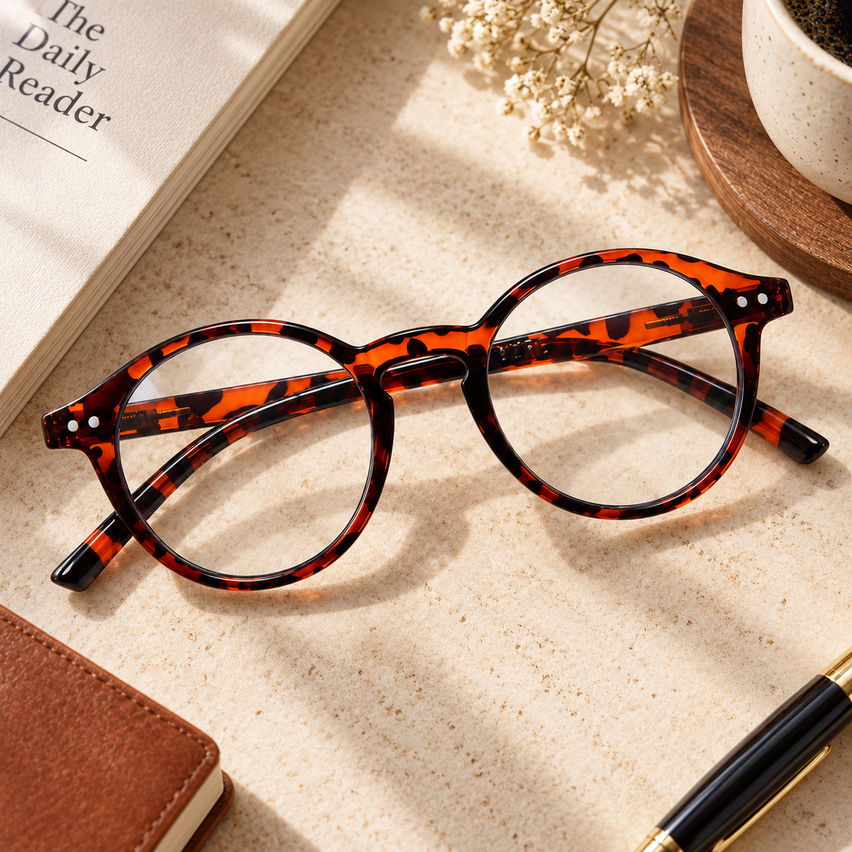 4-Pack Round Blue-Light Readers for Men & Women – Retro - product photo 7