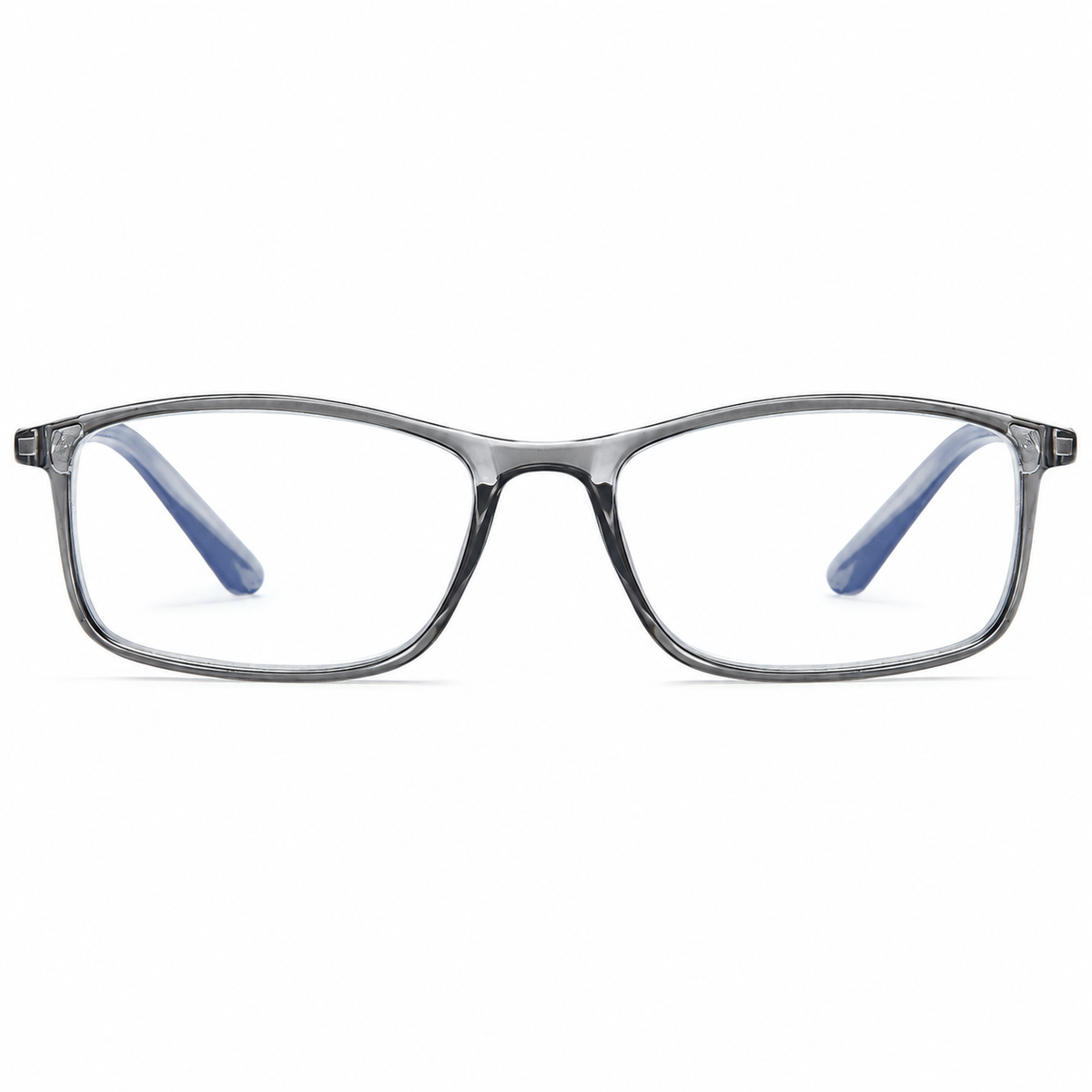 Rectangle Blue-Light Readers for Men & Women – Black & Gray