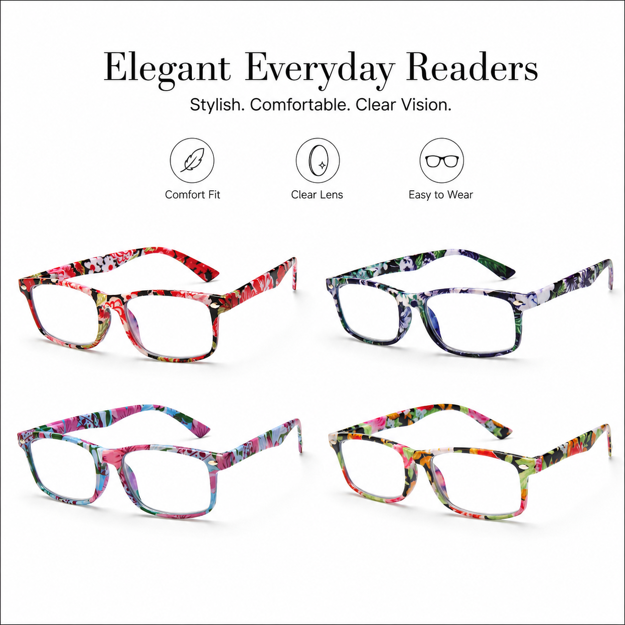 Blue Light Blocking Reading Glasses for Women – Trendy Cheaters with Stylish Frame Design, Comfortable Ladies Eyeglasses Secondary image