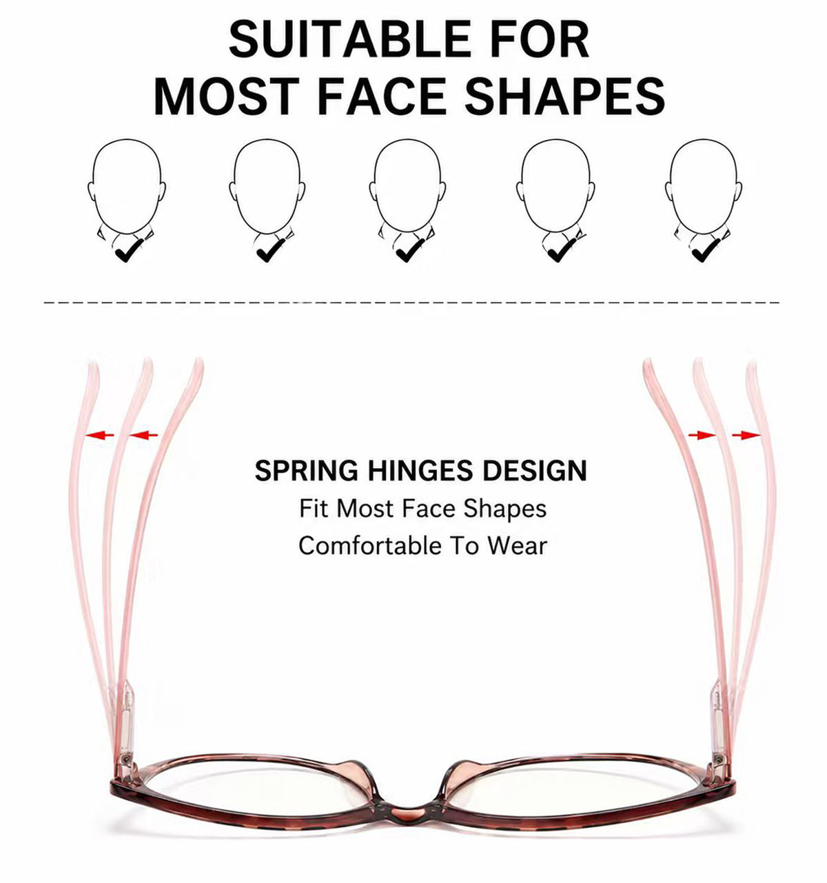 5-Pack Fashion Cat-Eye Blue-Light Readers for Women - product photo 7