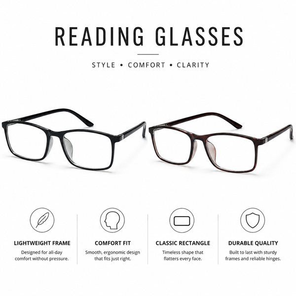 High-Quality Professional Readers for Men & Women – Blue Light Blocking Computer Glasses with Durable Spring Hinges, Anti Glare UV Filter