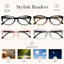 EYEURL Blue Light Blocking Cat Eye Reading Glasses for Women – 4 Pack Stylish Readers, Anti Eyestrain UV Protection Eyewear for Work and Reading