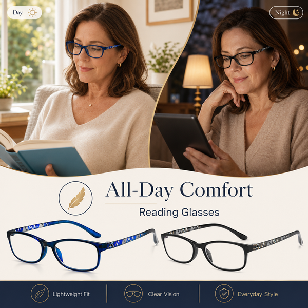 EYEURL Blue Light Blocking Readers for men Women - 2 Pair Ladies Computer Reading Glasses Blue Screen TR90 Rectangular Frames Nerd Eyeglasses