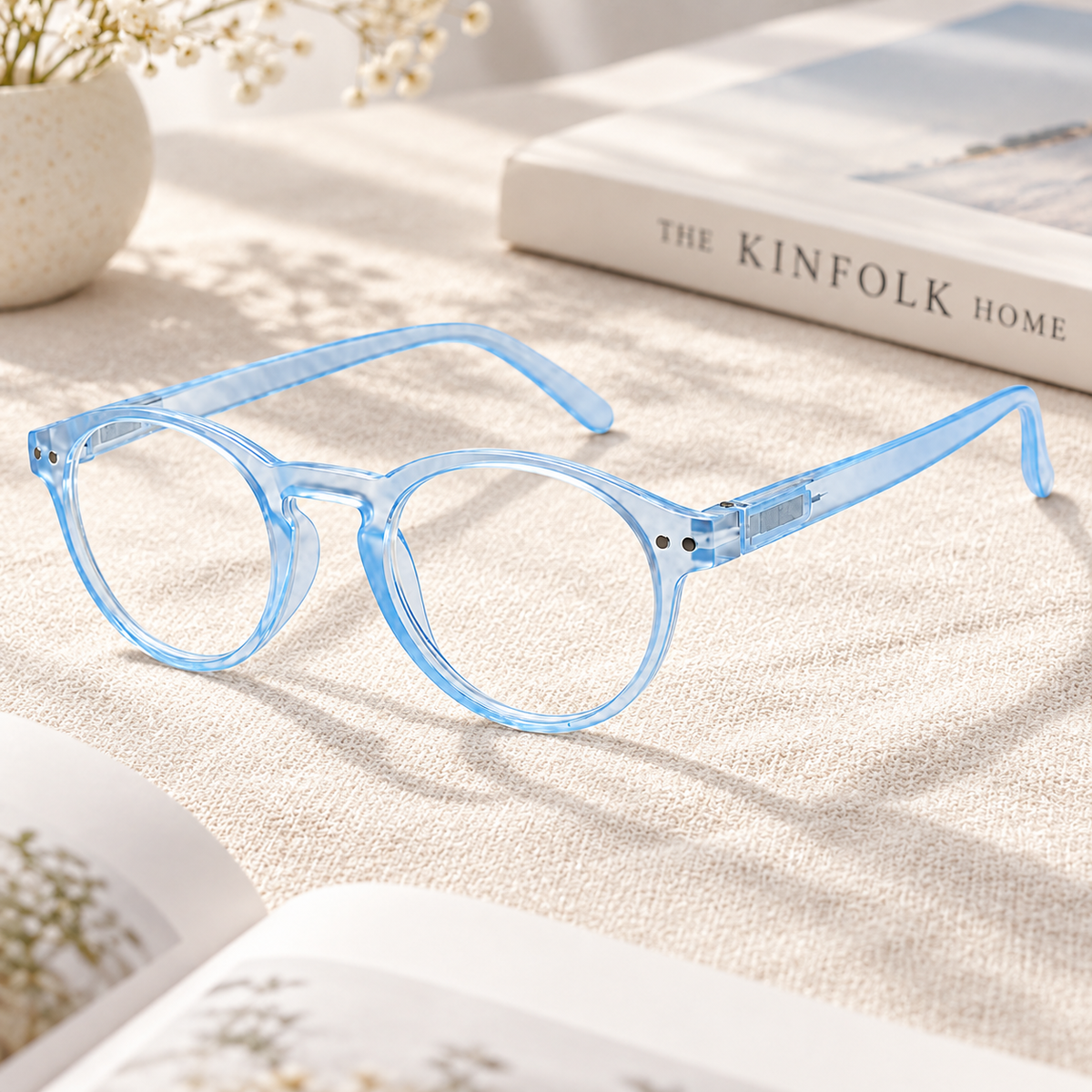 5-Pack Round Blue-Light Readers for Men & Women