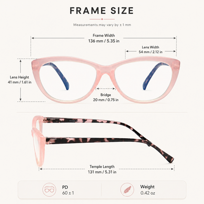 EYEURL Blue Light Blocking Cat Eye Reading Glasses for Women – 4 Pack Stylish Readers, Anti Eyestrain UV Protection Eyewear for Work and Reading