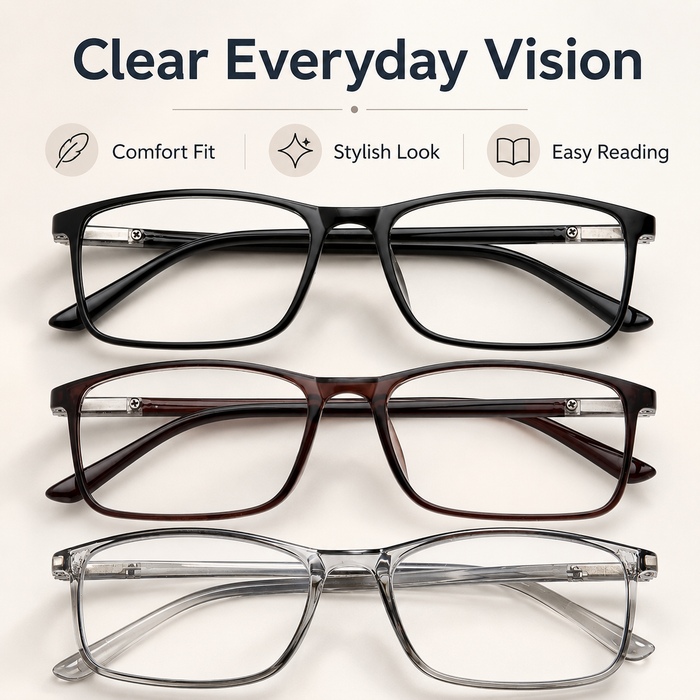 Classic Full-Rim Blue-Light Readers for Men & Women – Black - product photo 1