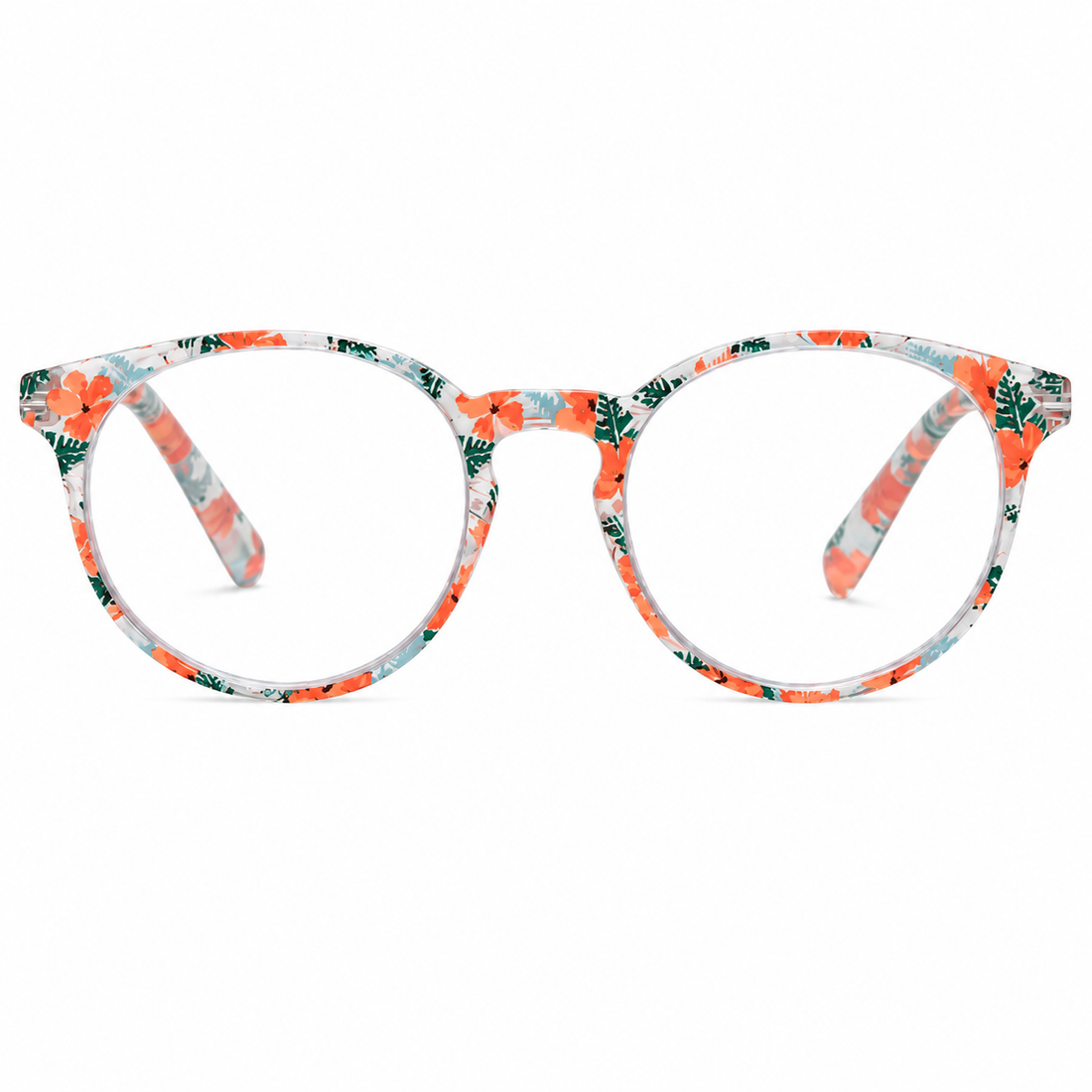 4-Pack Colorful Round Blue-Light Readers for Women