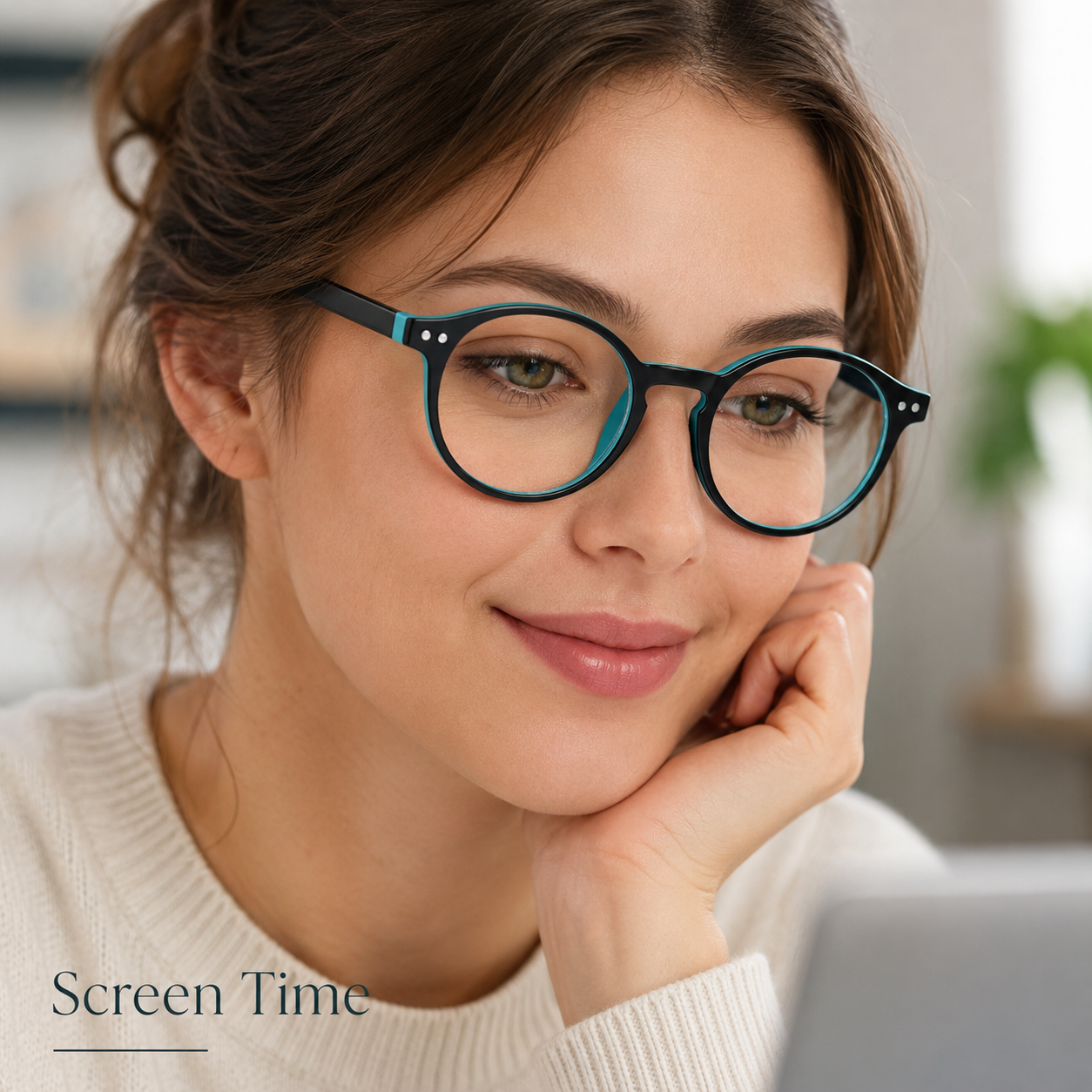 EYEURL 4-Pack Round Reading Glasses for Women Men Neck Hanging Small Blue Light Glasses Retro Round Computer Glasses With Spring Hinges TR90 Lightweight Readers for Women 3.0