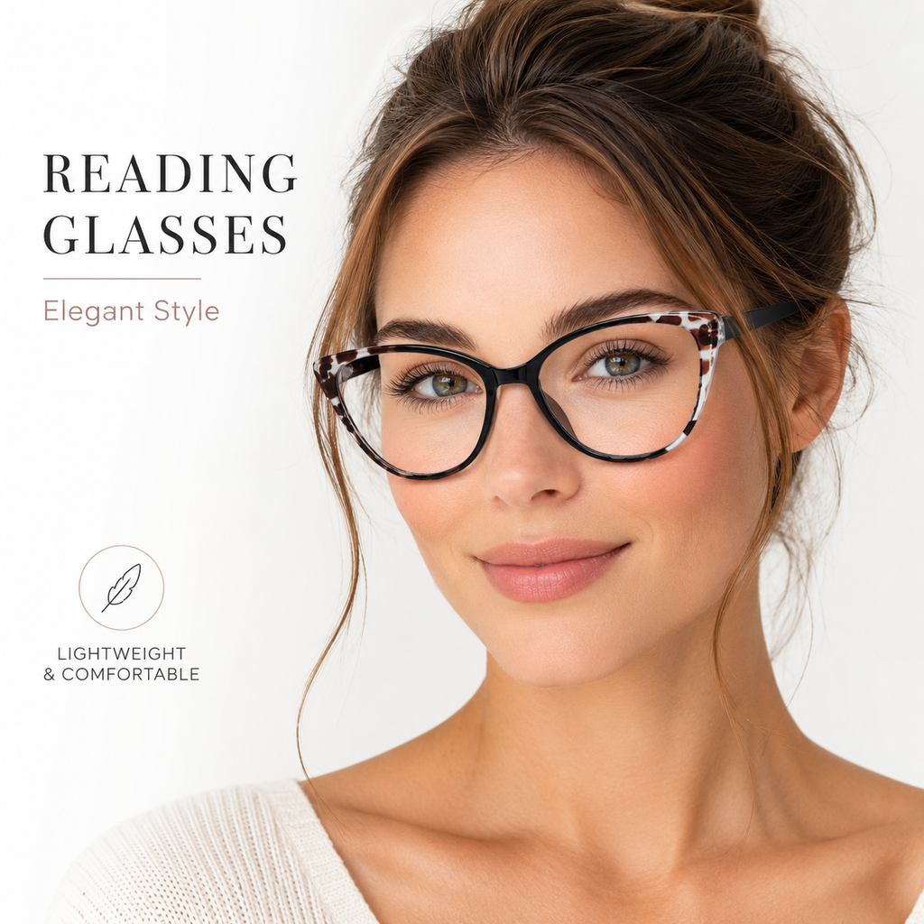 EYEURL 5 Pack Reading Glasses for Women-Cat Eye Blue Light Blocking Readers Fashion Computer Glasses with Spring Hinge Anti-Glare Readers for Women 2.0