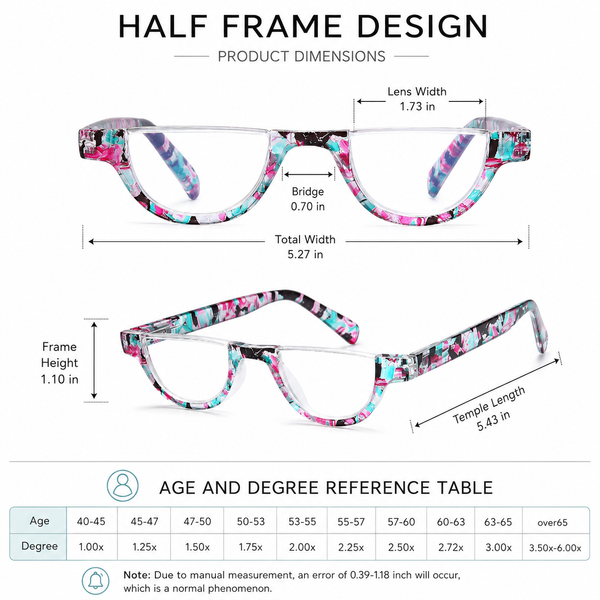 EYEURL Half Frame Reading Glasses for Women – 4 Pack Blue Light Blocking Computer Readers with Spring Hinges, Stylish Anti-UV Eyeglasses for Office and Daily Use