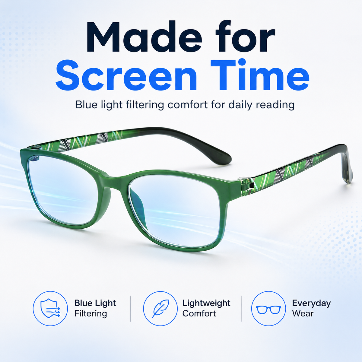 2-Pack Classic Blue-Light Readers for Women – Brown & Green - product photo 6