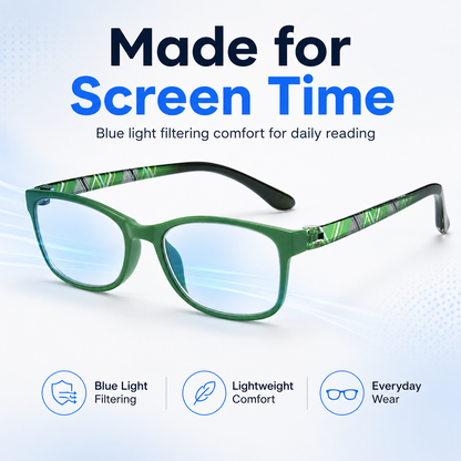 EYEURL Reading Glasses for Women – 2 Pack Blue Light Blocking Readers with TR90 Frame, Lightweight Eyewear to Reduce Eyestrain