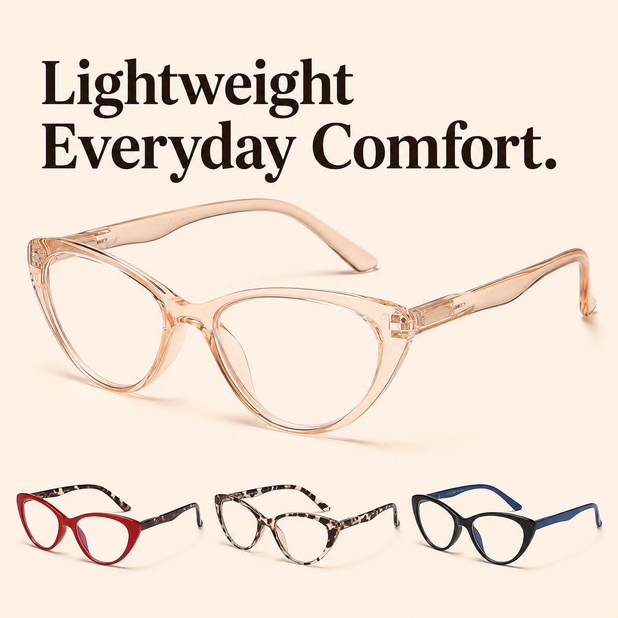 EYEURL 4 Pack Cat Eye Reading Glasses for Women – Blue Light Blocking Fashion Computer Readers, Anti-Glare Lightweight Eyeglasses