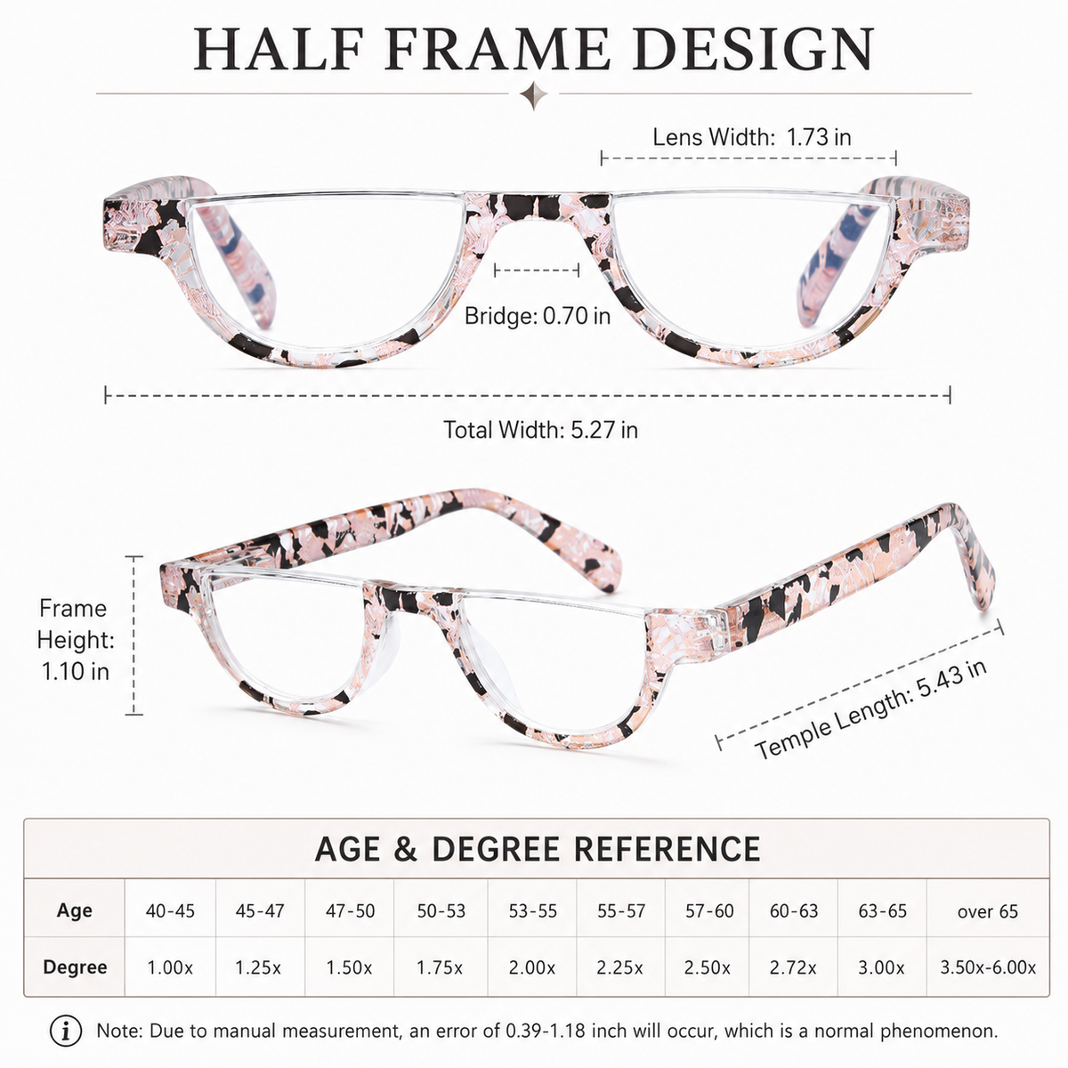 4-Pack Fashion Semi-Rimless Blue-Light Readers for Women - product photo 5