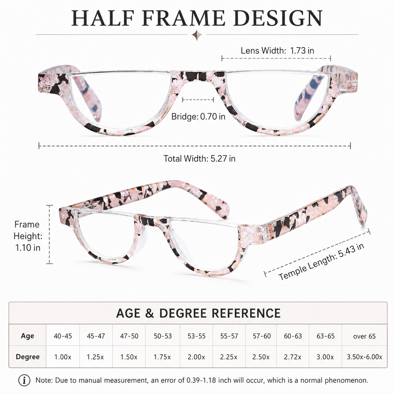 EYEURL Half Frame Reading Glasses for Women-4 Pack Blue Light Glasses Fashion Computer Readers for Women Anti UV Ray Eyeglasses with Spring Hinges