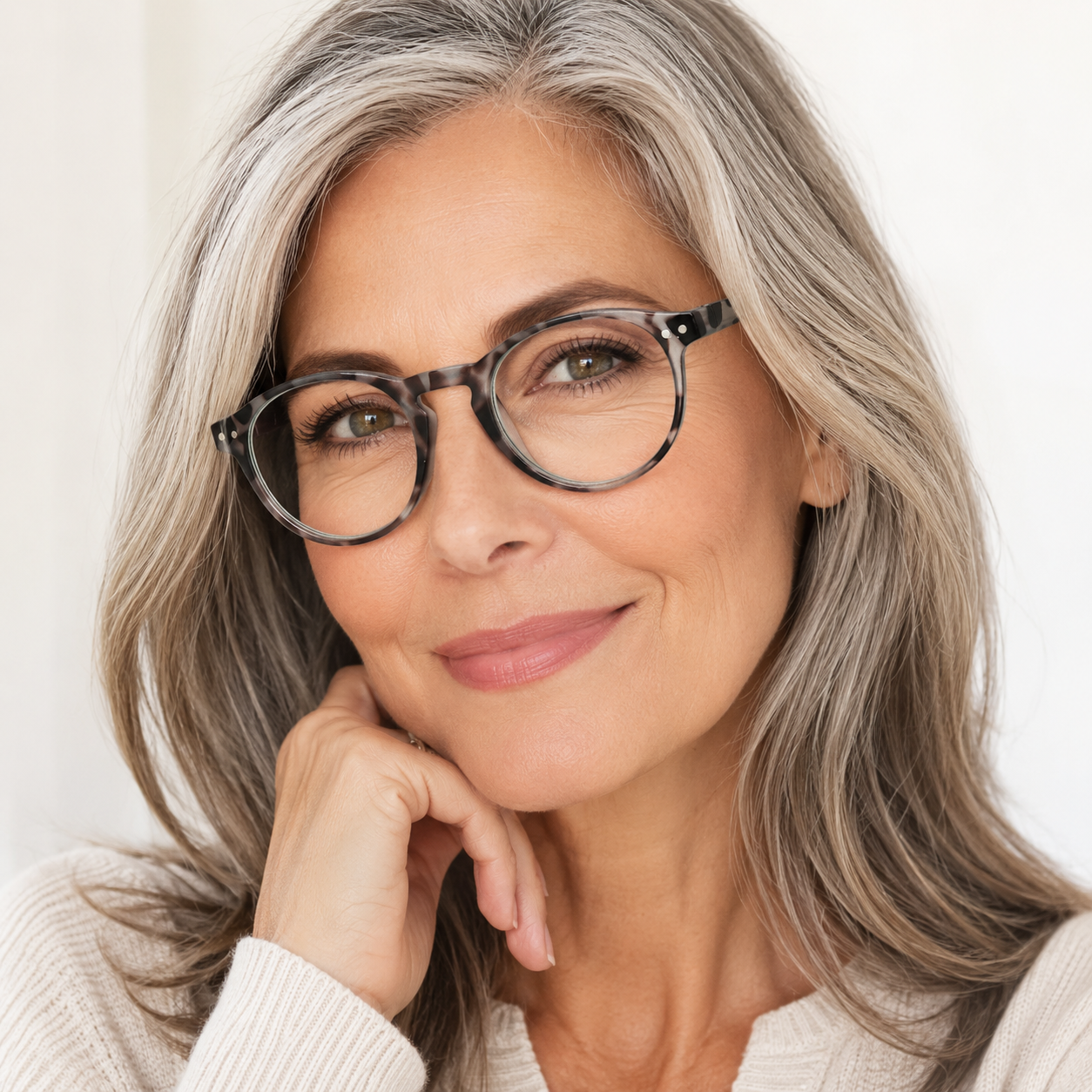 EYEURL 4-Pack Small Round Reading Glasses for Women Men Neck Hanging Blue Light Blocking Eyeglasses TR90 Readers for Women