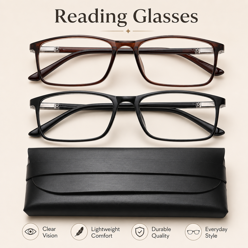 High-Quality Professional Readers for Men & Women – Blue Light Blocking Computer Glasses with Durable Spring Hinges, Anti Glare UV Filter