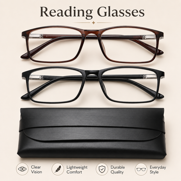High-Quality Professional Readers for Men & Women – Blue Light Blocking Computer Glasses with Durable Spring Hinges, Anti Glare UV Filter