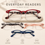 EYEURL Round Reading Glasses for Women – 4 Pack Stylish Blue Light Blocking Readers, Retro Round Computer Eyeglasses for Work and Home
