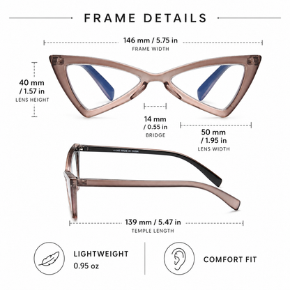 EYEURL Blue Light Blocking Cat Eye Reading Glasses for Women – 3 Pack Oversized Computer Readers with Spring Hinges, Anti-UV and Anti Eyestrain Eyeglasses
