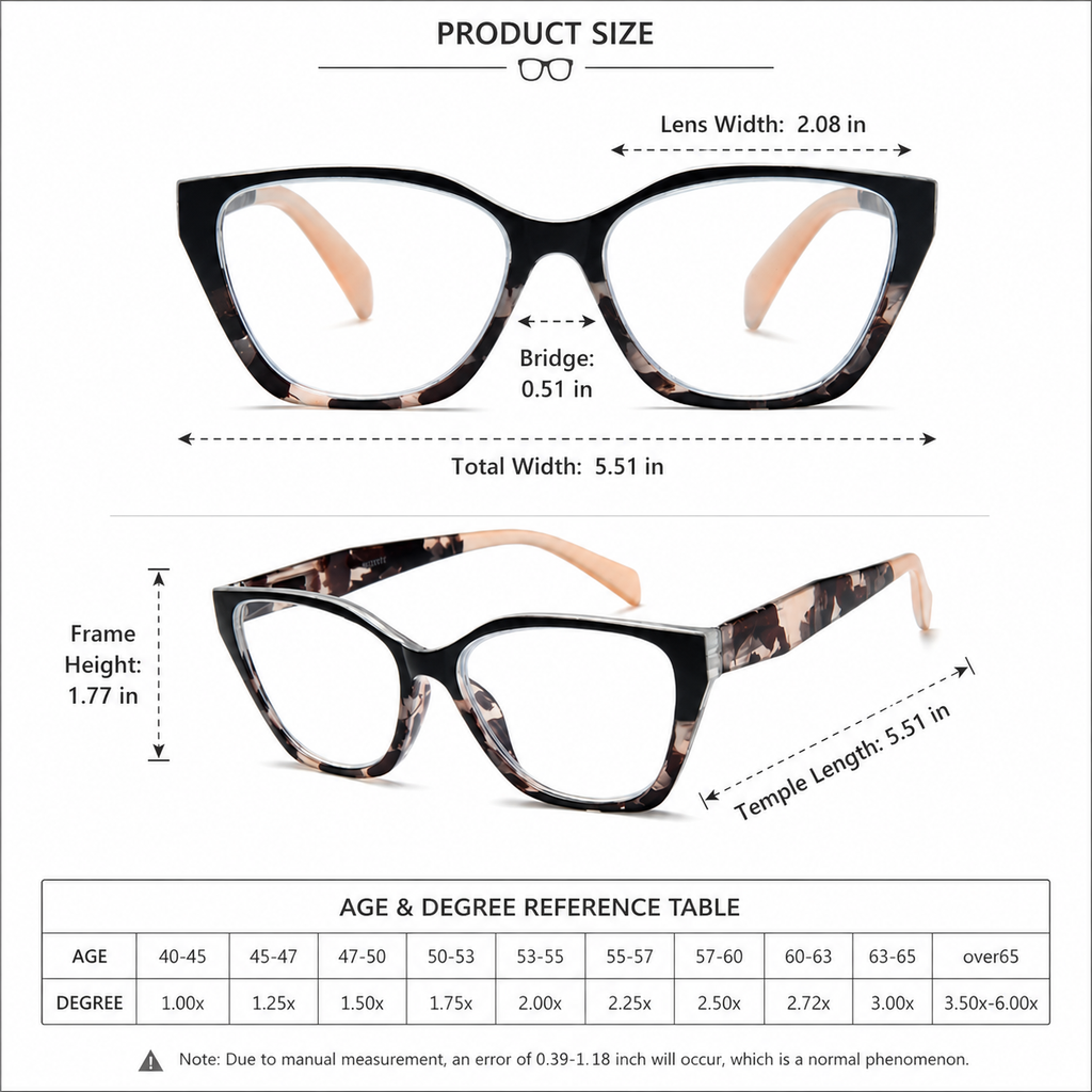 EYEURL 4 Pack Reading Glasses for Wome Oprah Cat Eye Reading Glasses Men Blue Light Glasses Readers for Women