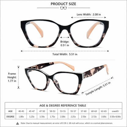 EYEURL 4 Pack Reading Glasses for Wome Oprah Cat Eye Reading Glasses Men Blue Light Glasses Readers for Women